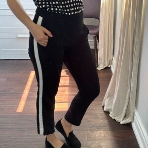 Wilfred Aritzia | Black Pants with White Stripe